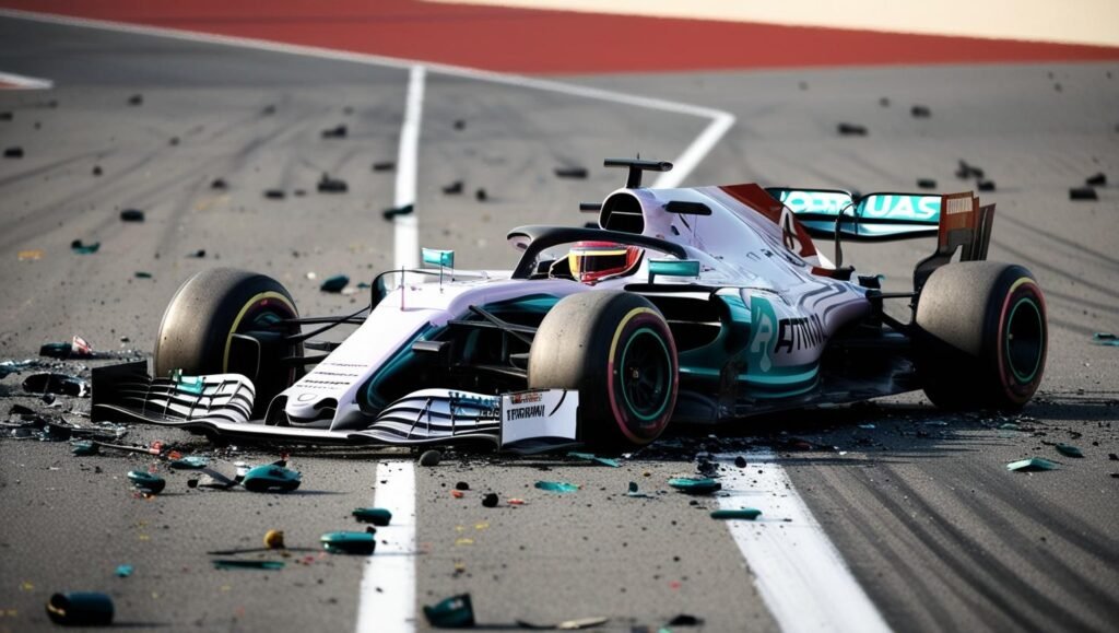 F1 car damage during improper transportation